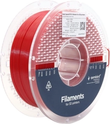 PETG high speed filament 1,75 mm 1 kg rood
