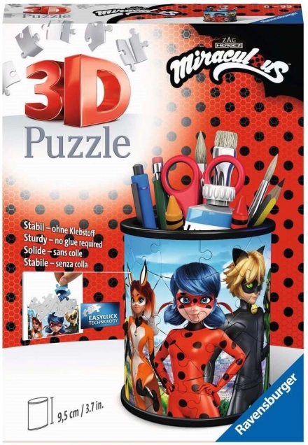 Ravensburger 3D-puzzelstandaard Miraculous: Ladybug en Cat Noir 57 stukjes