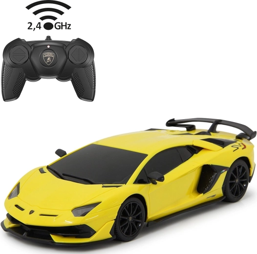 Jamara Lamborghini Aventador SVJ RC-auto 1:24, geel, 2,4 GHz