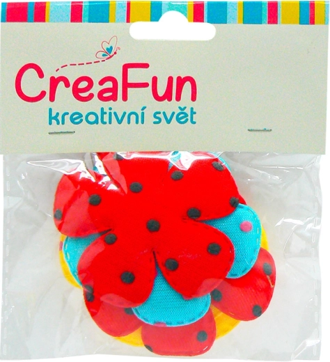 Textiele bloemen met stippen, set van 5 stuks (5,5 cm) – SPARKYS