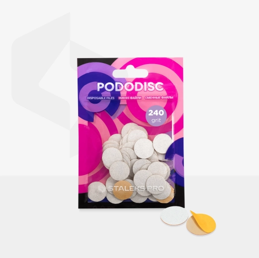 Staleks Pododisc White PRO M zelfklevende schijfjes 240 grit (50 stuks)