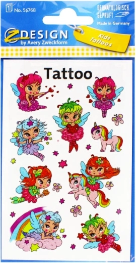 Tatoeages met feeën en eenhoorns