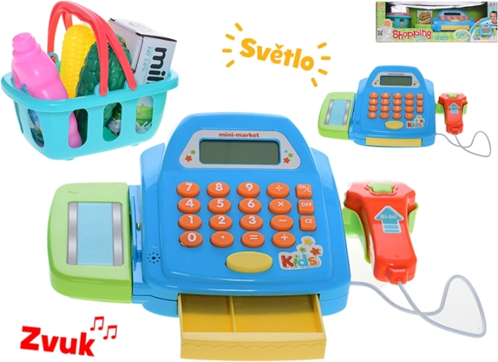 Interactieve kinder-kassa met licht en geluid, 26 × 14,5 cm