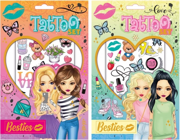 Kindertattooset – 2 vellen 20 × 13 cm (70+ tatoeages)