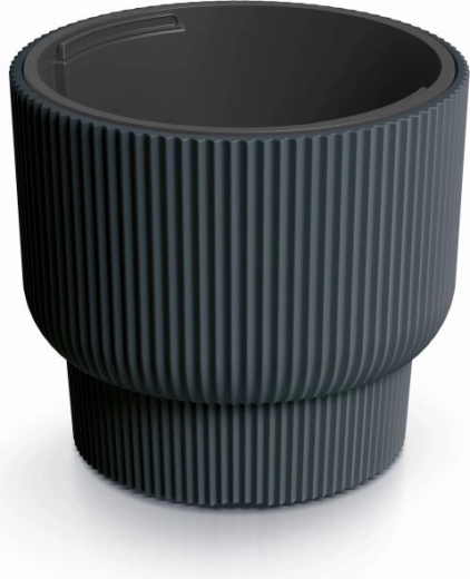 Bloempot met inzet MILLY 30 cm antraciet