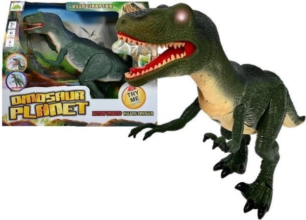 Interactieve dinosaurus Velociraptor met geluiden en licht