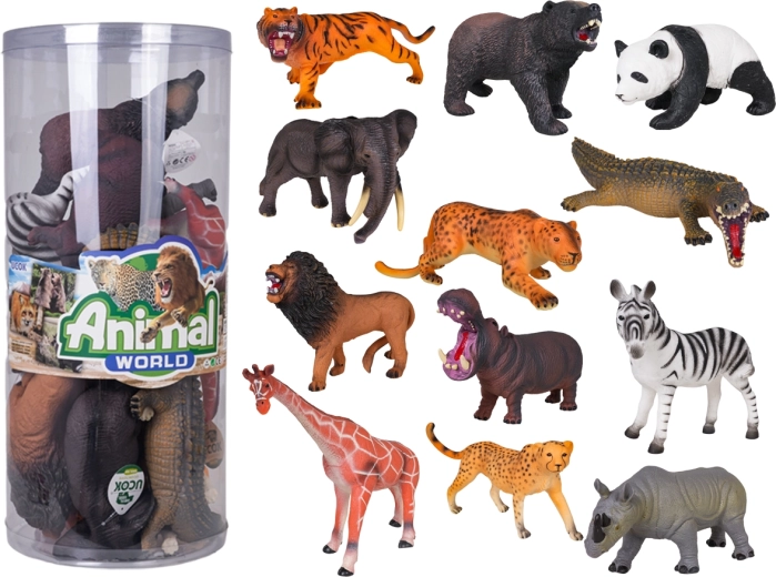 Set safaridieren – 12 grote figuren