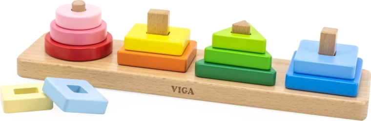 Viga houten vormenstoof met geometrische vormen