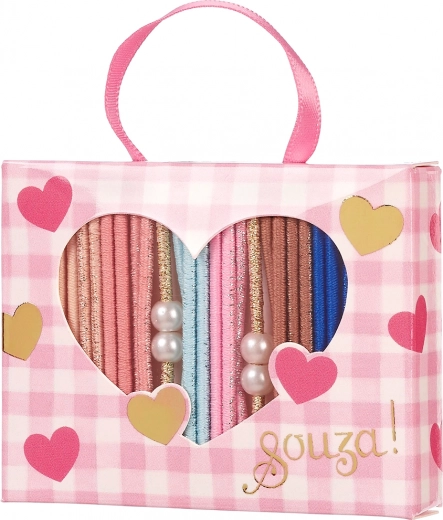 Cadeaubox met haarelastiekjes - 24 stuks