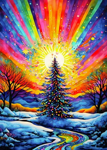 Enjoy puzzel Feest rond de kerstboom 1000 stukjes