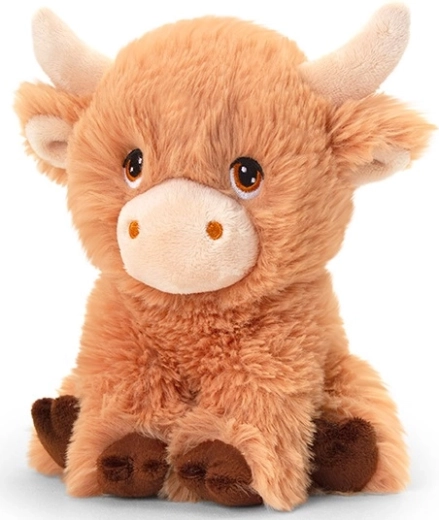Keeleco pluizige knuffelkoe 25 cm