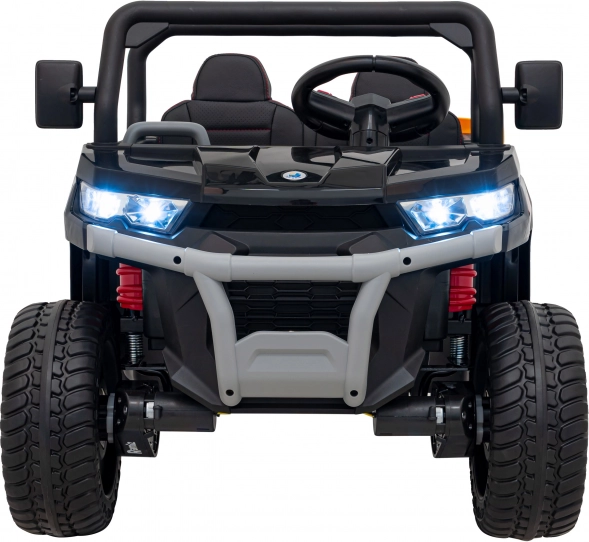 Elektrische kinderauto pick-up 4x4 met kantelbare laadbak – zwart