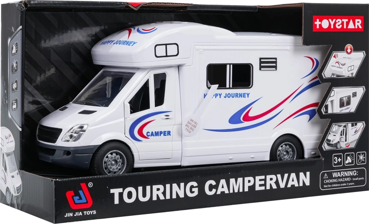 Witte interactieve camper met licht en geluid