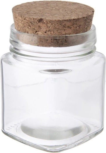 Glazen pot met kurken stop 160 ml