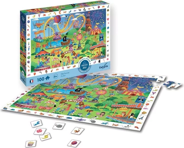 Sentosphere puzzel op de kermis 100 stukjes met zoekspel