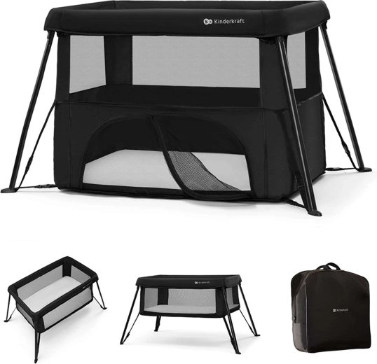 Kinderkraft Cami reisbedje en box 3-in-1 zwart