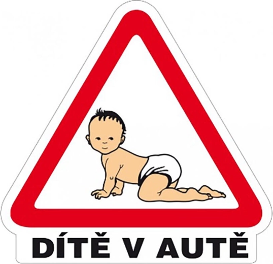 Sticker Kind in de auto 160 × 155 mm