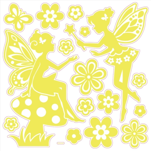 Lichtgevende 3D muursticker – feeën voor de kinderkamer