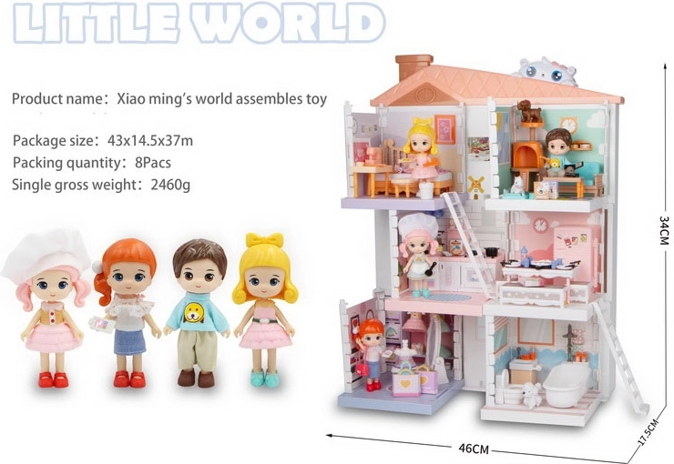 Poppenhuis met accessoires