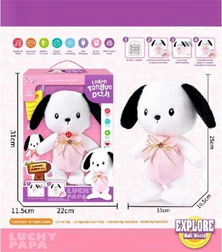 Schattig hondje – woordjes leren met opname en lopen