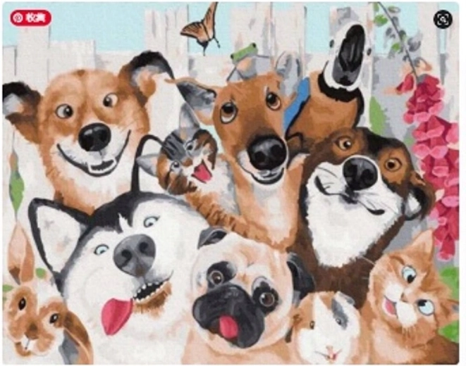 Norimpex Schilderen op nummer honden en katten 40 × 50 cm
