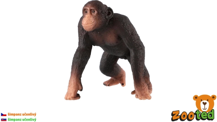 Realistische plastic figuur van een chimpanzee (Pan troglodytes) 8 cm - 1 stuk