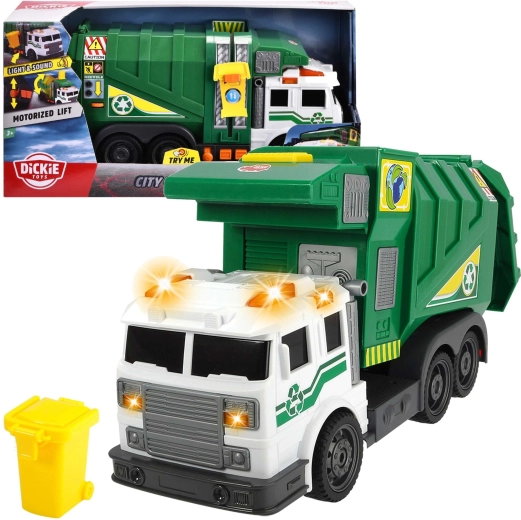 Interactieve vuilniswagen City Cleaner met licht en geluid 37 cm