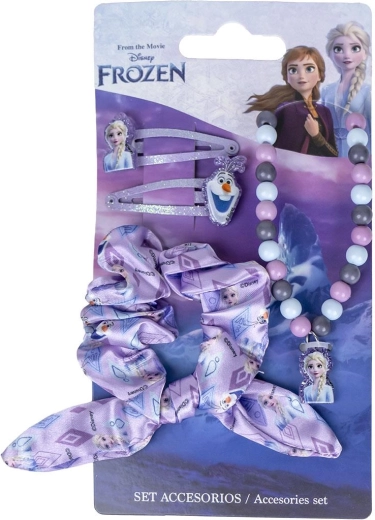Disney Frozen kindersieraadset – haarspeldjes, elastiek en halsketting