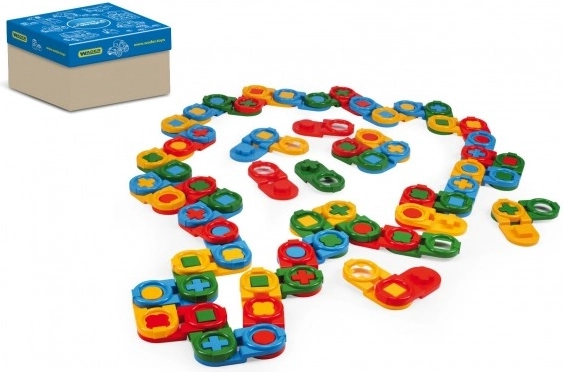 Plastic bouwstenen Domino 64 stuks voor kinderen 12m+ Wader