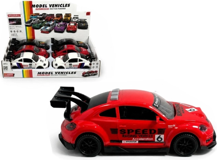 Sportauto met frictieaandrijving, licht- en rookeffect