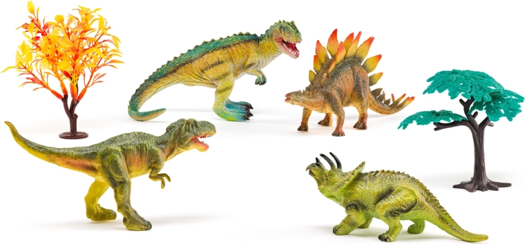 Dinosaursset Verloren Wereld – figuren en bomen voor prehistorisch spel