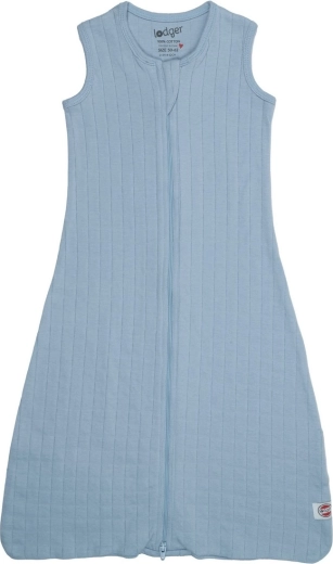 Lodger hopper katoenen slaapzak zonder mouwen solid blue fogg 86/98