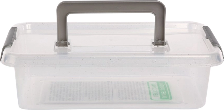 Antibacteriële opbergbox met deksel en handgreep 3,1 l (29 × 20 × 8 cm)
