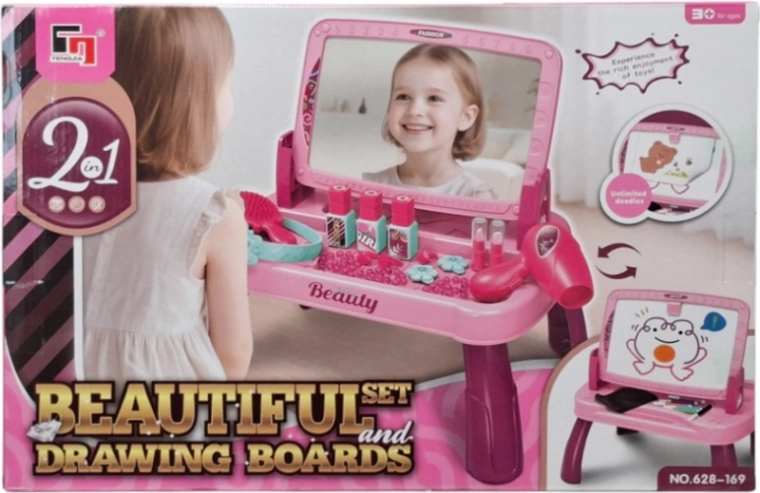 Kinderkaptafel 2-in-1 met tekentafel