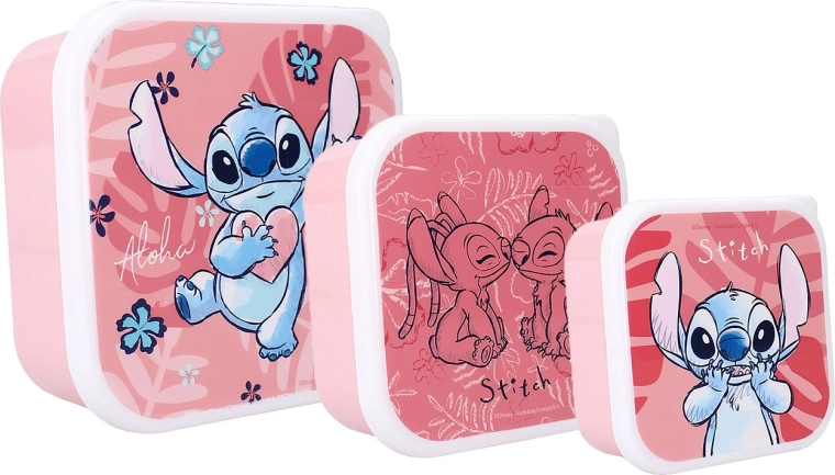 Disney Stitch snackboxen „Bon Appetit!” (set van 3 stuks)