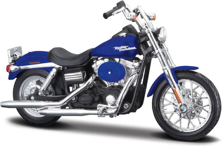 Maisto Harley-Davidson 2006 Dyna Street Bob blauwe motorfiets 1:18
