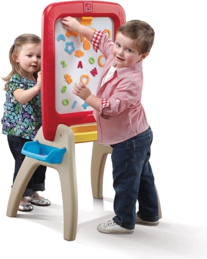 Step2 dubbelzijdige kinder-tekenezel met accessoires - 1 stuk