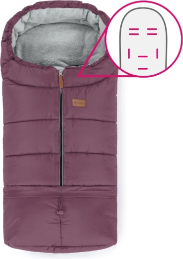 Petite&Mars verstelbare voetenzak 3-in-1 Jibot horizontal mysterious plum