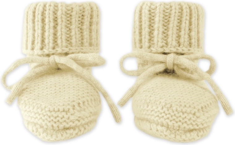 Lodger merino slofjes butter 0–6 maanden
