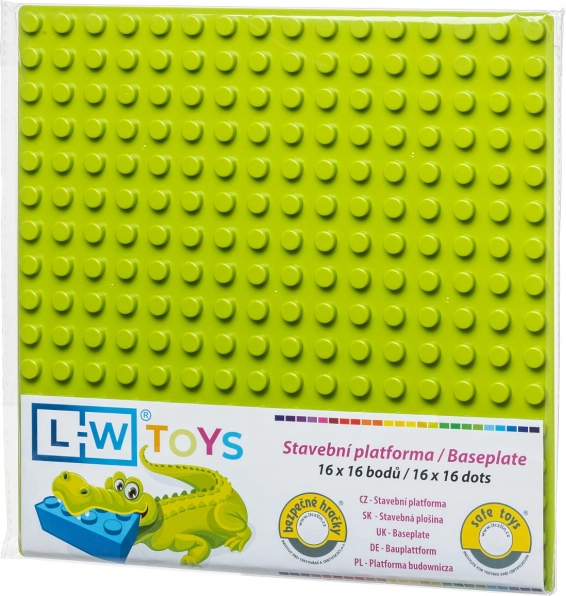 Bouwplaat L‑W TOYS junior 25,5 × 25,5 cm