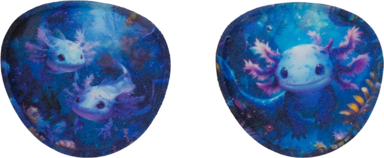 Verwisselbare BAAGLIES-badges Axolotl – set van 2 stuks