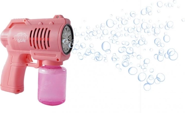 Bubbelpistool met geluid – roze