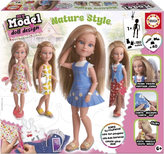 Educa creatieve set My Model Doll Design – natuurlijke stijl