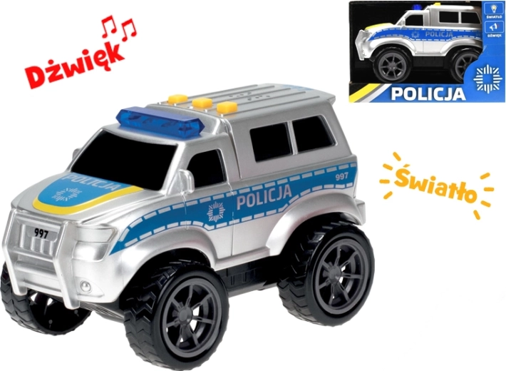 Politiewagen met Pools design met frictiemotor en licht- en geluidseffecten 18 cm