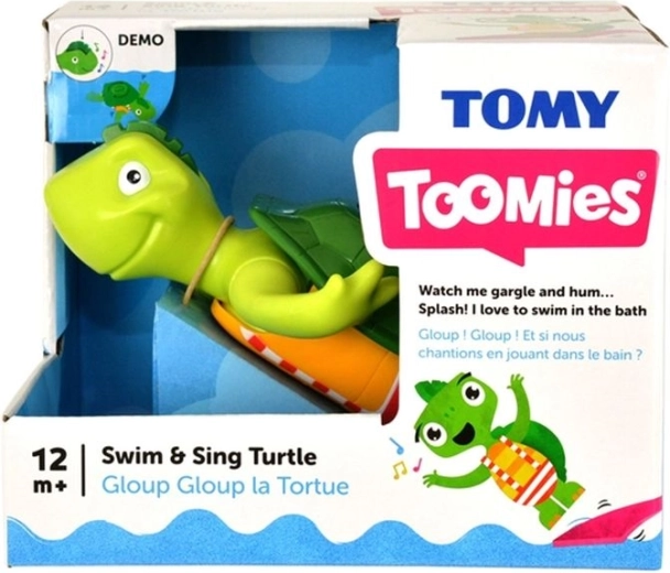 Tomy Toomies opwindbare schildpad voor in bad, zingt en zwemt
