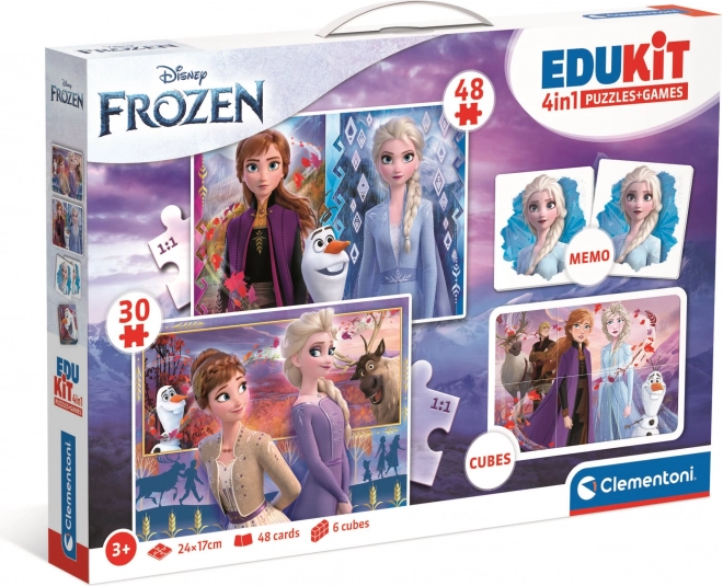 Spelenset Frozen 4-in-1 CLEMENTONI