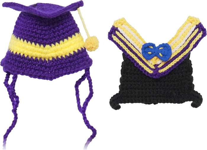 Gebreide studentenoutfit voor LOONA Premium robot