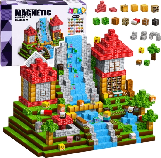 Magnetische blokjes – pixelbouwstenen met grondstoffen (200 stuks)