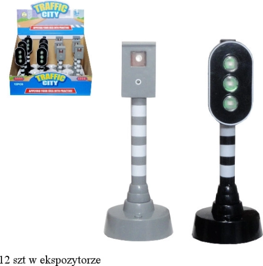 Verkeerslicht en snelheidsradar op batterijen