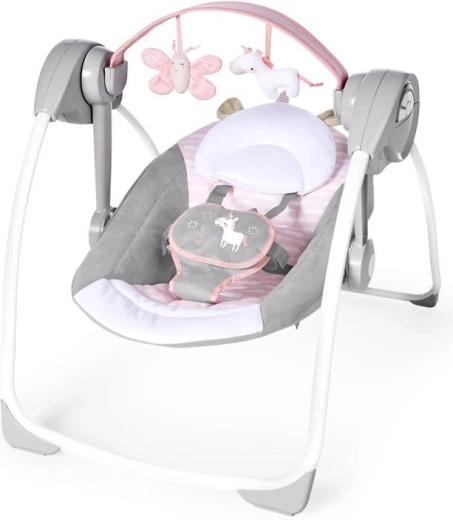Ingenuity babyschommel met melodieën Flora the Unicorn, 0–9 kg